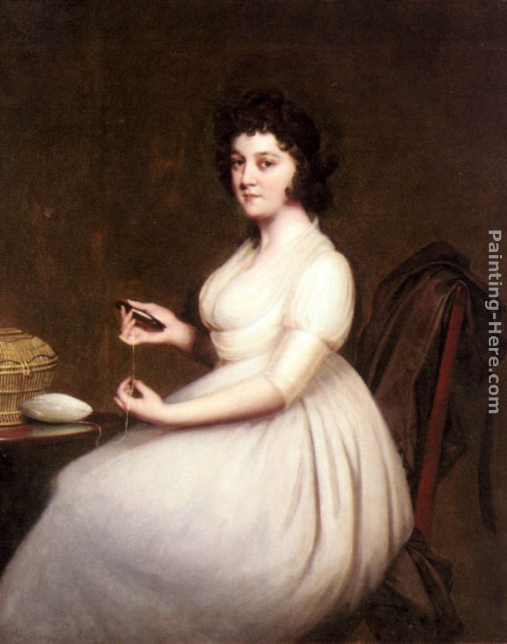 Portrait of Mrs Abney painting - Joseph Wright of Derby Portrait of Mrs Abney art painting